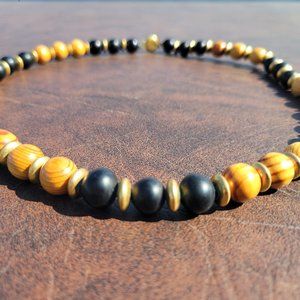 Vintage Chunky Wooden Necklace